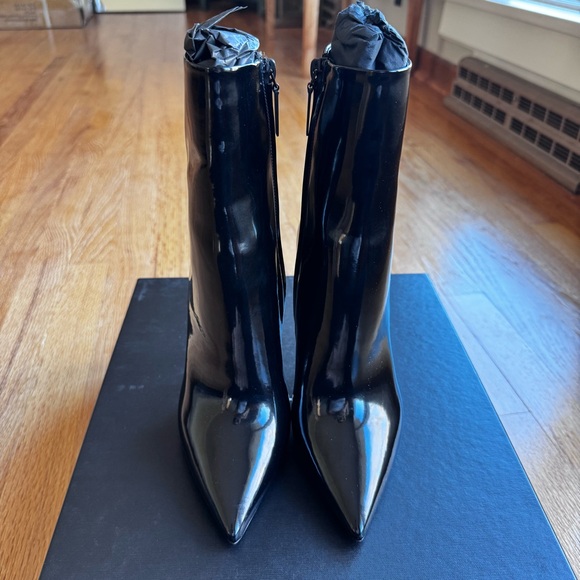 Yves Saint Laurent YSL Opyum 110 Logo Heel Ankle Booties Black EU 36 NWT - Picture 7 of 16
